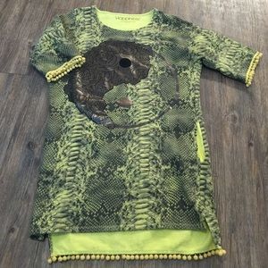 Snake print oversized dress.