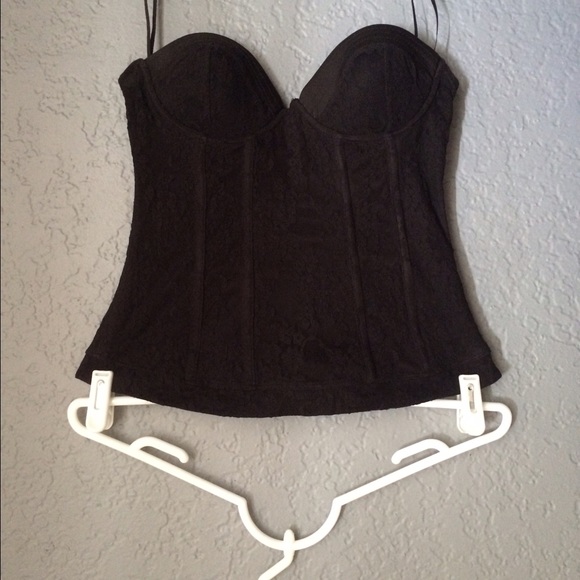 Black lace corset
