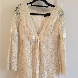 ABS cream lace dress