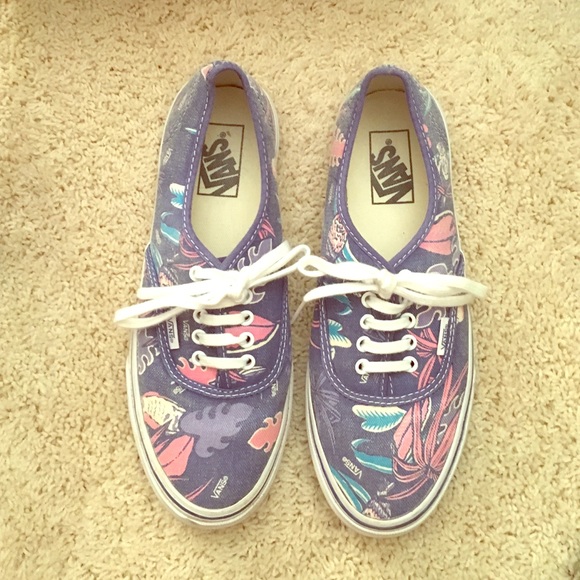 Purple Hawaiian Print Vans