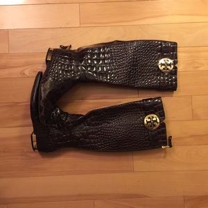 Tory Burch Authentic Boots crocodile 7.5 EUC