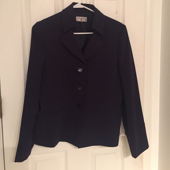 Deep purple stresa blazer