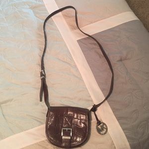 Michael kors crocodile like leather crossbody