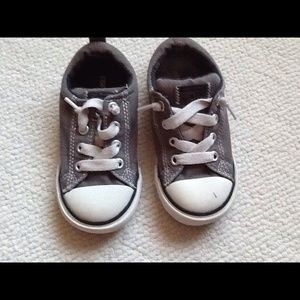 Toddler boys size 9 grey Converse sneakers