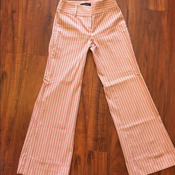 Wide leg stripe flare pants