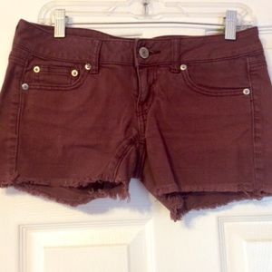 Burgundy/maroon American Eagle Shorts