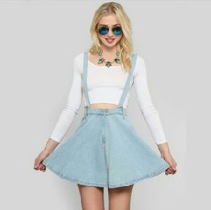 NWOT Denim Overall Skirt