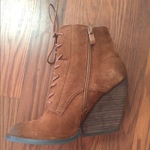 Very Volatile Arlington Tan Suede Booties