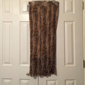 Chico new pleated animal maxi fashion brown