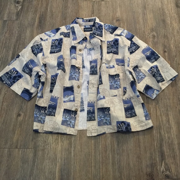 Brandy Melville vintage button down shirt Tropical