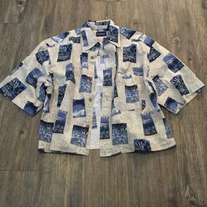 Brandy Melville vintage button down shirt Tropical