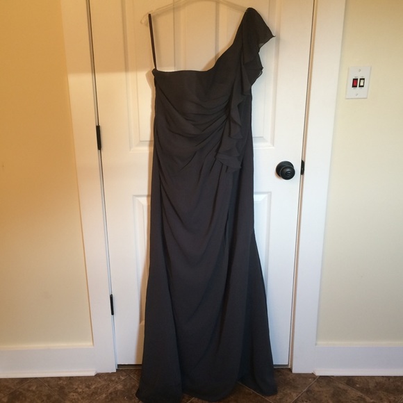 Charcoal gray dress by Angelina faccenda