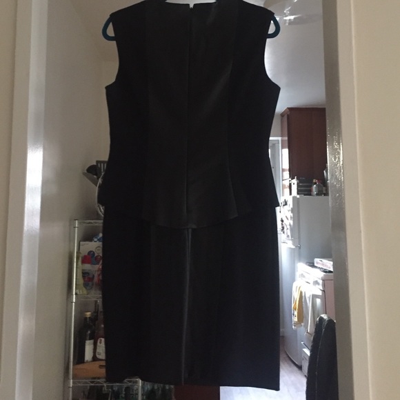 Cynthia Steffe Black Peplum Faux Leather Dress - Picture 3 of 3