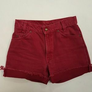 Vintage Red Levi High-Waisted Shorts