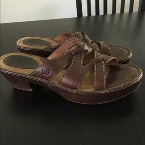 Born Brown Leather Sandals