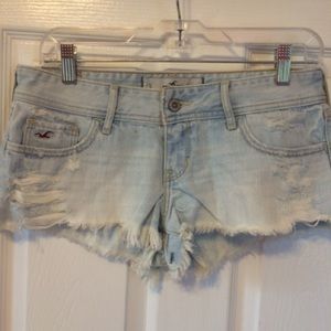 Hollister light blue jean shorts