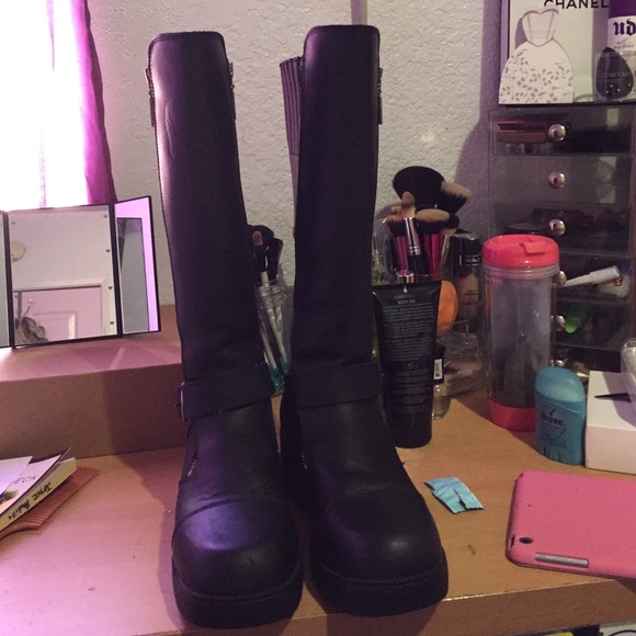 Black Motor Harley-Davidson Cycles Tall boots