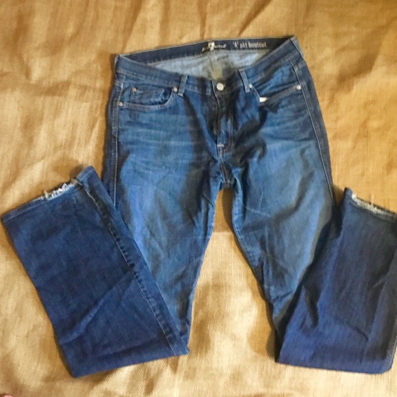 7 for All Man Kind boot cut Jeans. 36X34.