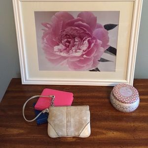 Cute ivory colour coach wristlet!