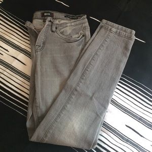 Gray high rise jeans