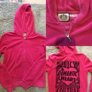 juicy couture pink track jacket size large
