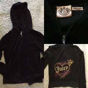 Black juicy couture track jacket size medium