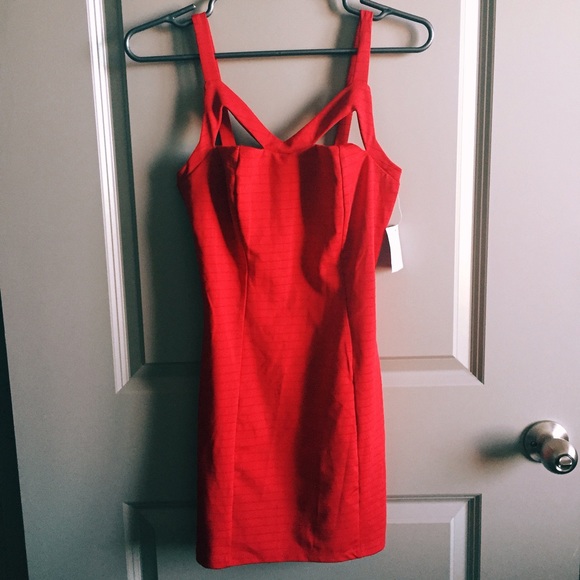 Red cocktail dress