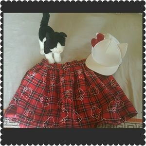 Hello kitty plaid skirt