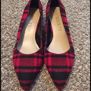 Sole society plaid pumps