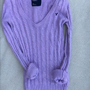 American Eagle V-neck Lavender Sweater