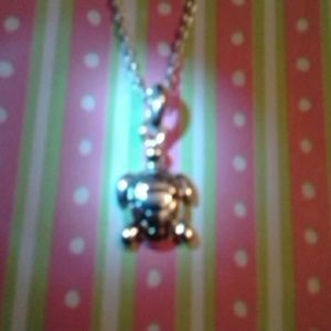 Silver plated turtle necklace 24 inches