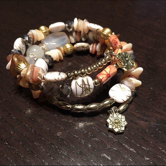 Multilayer rhinestones bracelet bangle