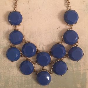 Royal Blue and Gold Statement Necklace