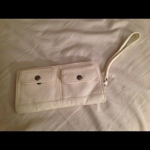 White roxy wristlet