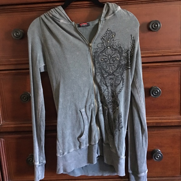 T-Party zippered long sleeve sweatshirt