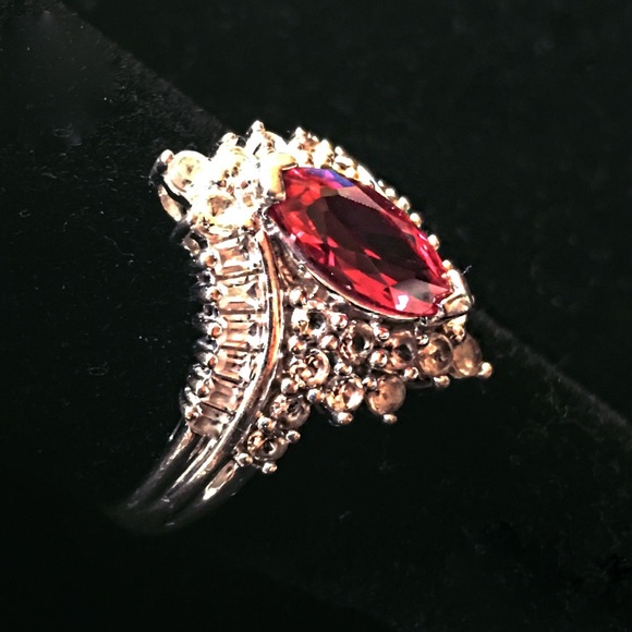 .925 Silver Ruby Ring - image 2