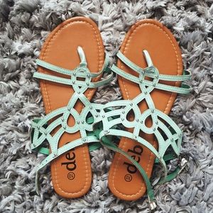 Teal sandals