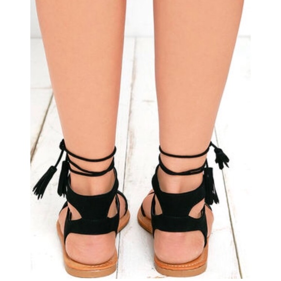 Lace up fringe tassel sandals💕 - Picture 3 of 4