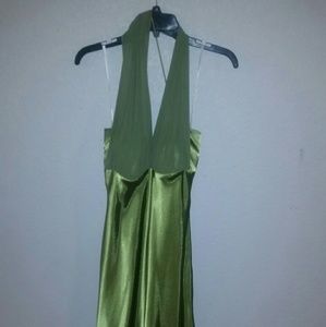 Green formal gown