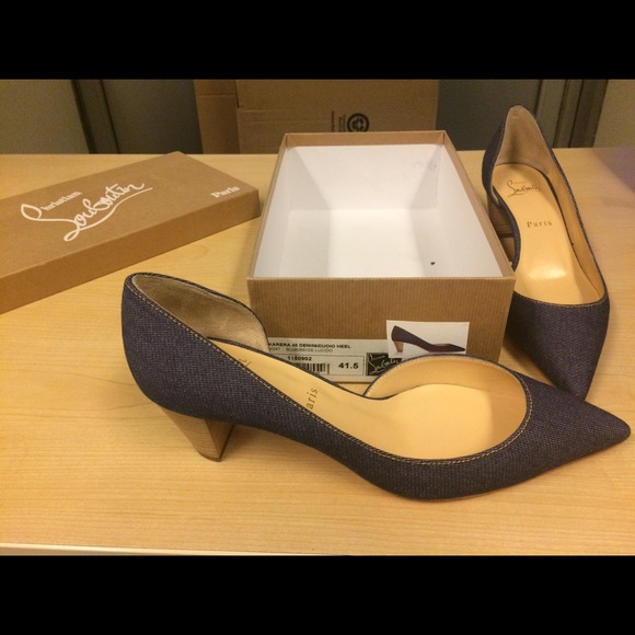 Denim authentic Christian Louboutin pumps