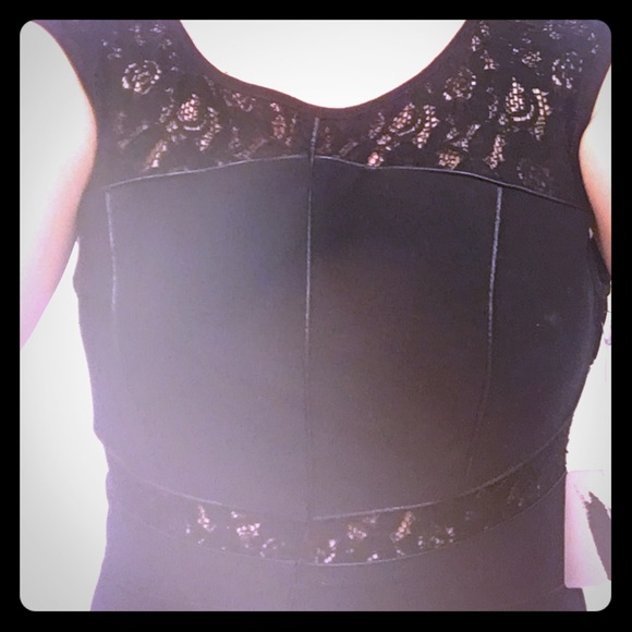 Black dress with lace on top