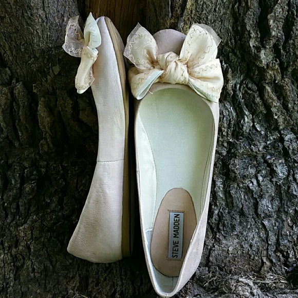 Ballerina leather Lace Bow Flat