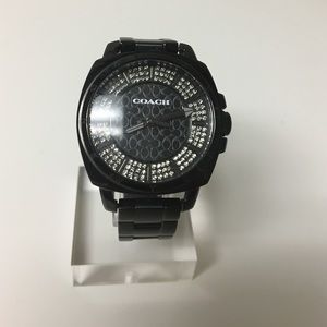 New Coach Black Ionic Plated Bracelet Watch