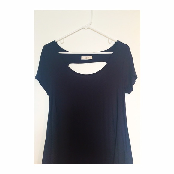 A&F Navy Blue Open Back Swing Tee