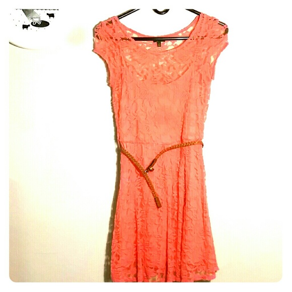 Lace coral dress