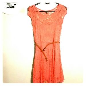 Lace coral dress