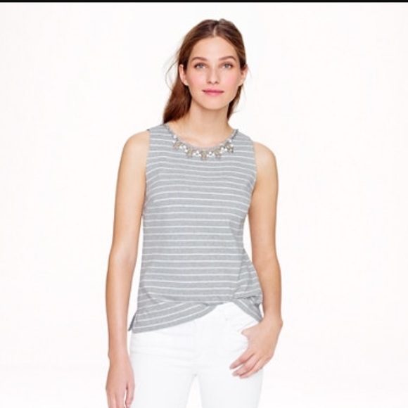 J. Crew Tops - 🆕 J crew striped necklace shell