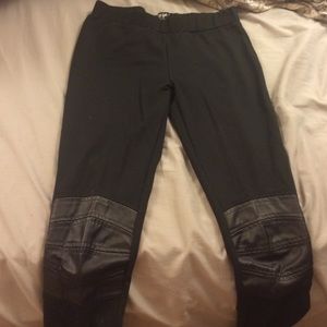 Nasty Gal Leather knee leggings