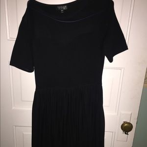 Simple black mid length dress