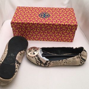Tory Burch snake skin flats